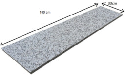 Parapet Stopnica granitowa szara polerowana Bianco Sardo G602