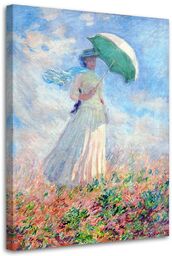 Obraz na płótnie, Kobieta z parasolem obrócona