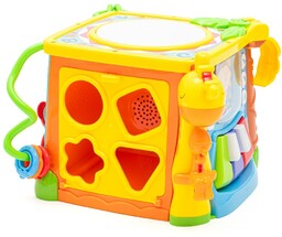 Baby Mix Interaktywna muzyczna kostka edukacyjna, żółty