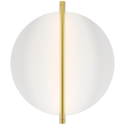 MIRA Lampa ścienna kinkiet złota biała H34cm fi30cm