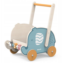 Drewniany Wózek Pchacz 2W1 Chodzik Dla Dzieci Nauka