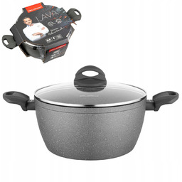 Garnek Aluminiowy Lava Stone Szary 20cm 2,4l
