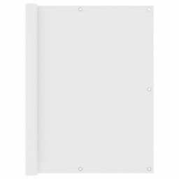 vidaXL Parawan balkonowy, biały, 120x500 cm, tkanina Oxford