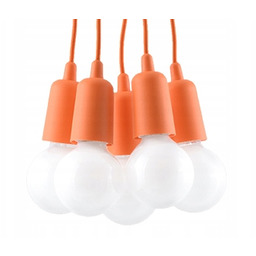 Lampa Sufitowa Diego 5-punktowa Pomarańczowa Oprawa Dziecięca