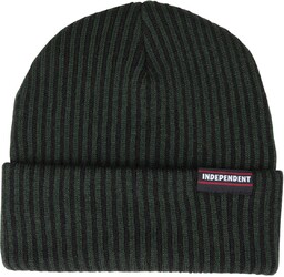 czapka zimowa INDEPENDENT ITC STREAK LABEL BEANIE Black/Green