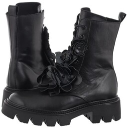 Czarne botki trzewiki workery modne Carinii B9823-E50 skóra