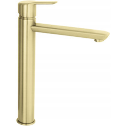 Bateria umywalkowa stojąca wysoka Deante Arnika złoty szczotkowany