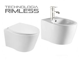 MISA WC RIMLESS+ BIDET+ DESKA wolnoopadająca Duroplast SLIM
