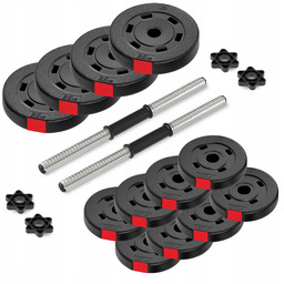 Hantle kompozytowe zestaw hantli 2x10kg regulowane bitumiczne sztanga