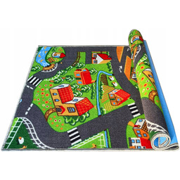 Dywan Dla Dzieci 160x200 Miasto Uliczki Kolor mata