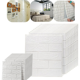 50x Panele 3D Ścienne Samoprzylepne Cegła Tapeta Pianka