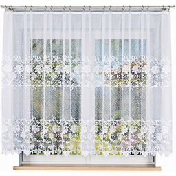 Firana żakardowa Demetria 400x150cm prosta (gotowa) z obszyciem