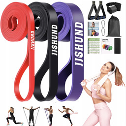 Zestaw gum oporowych fitness taśmy do ćwiczeń joga