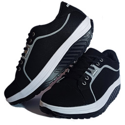 Trampki z kołyskową podeszwą Fit Walk czarne 42