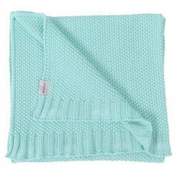 Kocyk pled dziecięcy bawełniany 75x100 miętowy TKTU75-33