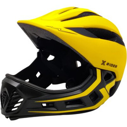 XRIDER Kask XRKFH004S Żółto-czarny Full Face dla Dzieci