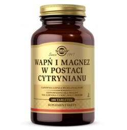 SOLGAR Wapń i Magnez cytrynian, 100 tabletek