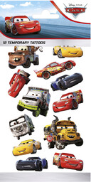 Tatuaże zmywalne Cars - 12 szt.