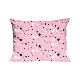 Extrapościel Poszewka bawełniana 40x40 362K gwiazdki różowa Kids