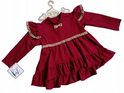Sukienka tunika dziewczęca Laura KiZ by kids, bordowa