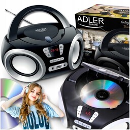 Radioodtwarzacz CD MP3 Usb Fm Aux Przenośny Boombox