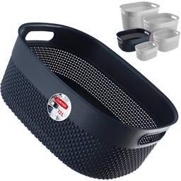 Koszyk prostokątny 12L Curver Filo Recycled, granatowy