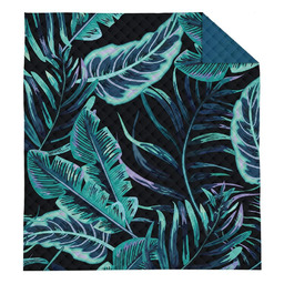 Detexpol Narzuta dekoracyjna 200x220 Liście miętowa ciemna K