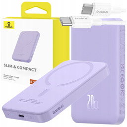 Powerbank Indukcyjny Baseus 5000mAh 20W Szybki Magsafe Kabel