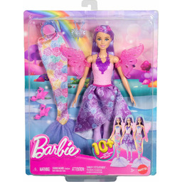 Barbie Magiczna Wróżka Lalka 3w1 Akcesoria Syrena Syrenka