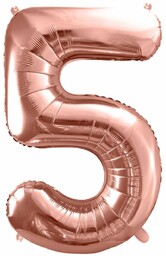 Balon foliowy metalizowany Cyfra ''5'' w kolorze różowego