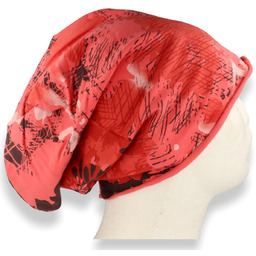 Czapka damska Beanie włoska cienka smerfetka bawełna koralowa