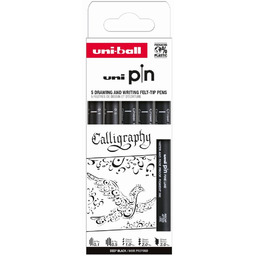 Cienkopis Kreślarski Pin 200 Calligraphy Czarny Różne Końcówki