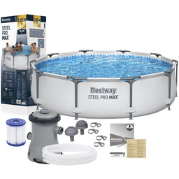 Bestway 56408 Basen Ogrodowy Stelażowy 305x76cm Pompa