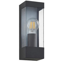 Lindby - Tilian Ścienna Lampa Ogrodowa Dark Grey/Clear