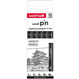 Cienkopis Kreślarski Pin 200 Czarny Różne Grubości 01-09