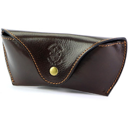 Skórzane zgrabne etui na okulary damskie zamykane