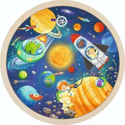 Okrągłe puzzle Kosmos 57365- Goki, puzzle drewniane