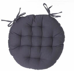 Poduszka na krzesło 38cm okrągła szara