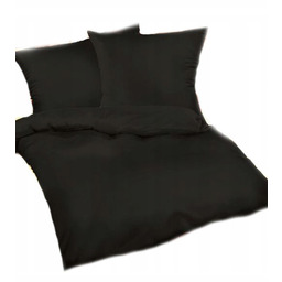 Pościel bawełniana 200x200 Czarna Jednobarwna