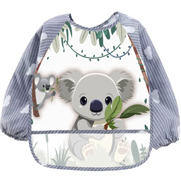 Śliniak Z Kieszonką Fartuszek Rękawami Wodoodporny Śliniaczek Nieprzemakalny