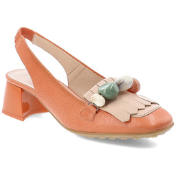 Hispanitas Pomarańczowe Sandały Eleganckie Obuwie Damskie
