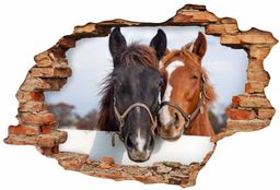 Naklejka z efektem 3D, naklejka ścienna, koń, tapeta