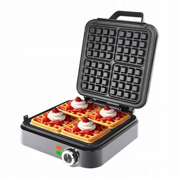 Gofrownica 4 Gofry Duża Moc 1500W Regulacja Temperatury