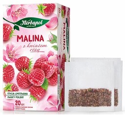 HERBAPOL Herbata Malina z kwiatem róży (20 sztuk)