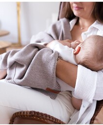 Poofi Kocyk merino Kyoto delikatny brąz
