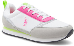 Sneakersy U.S. Polo Assn. NOBIK013 Białe złoto