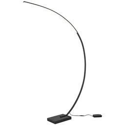 Trio Leuchten Designerska lampa podłogowa czarna z wbudowanym