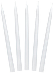 Świeca stożkowa biała - 24 cm - 10