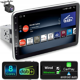 LEROAADZ Radio samochodowe Android GPS 9''DAB+ Carplay 1Din