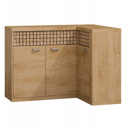 Komoda rogowa narożna NATURAL 132 x 95,5 x